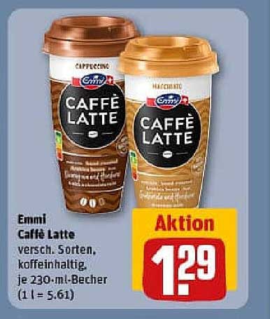 Emmi Caffè Latte – verschiedene Sorten, koffeinhaltig