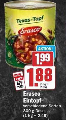 Erasco Eintopf verschiedene Sorten 800 g Dose