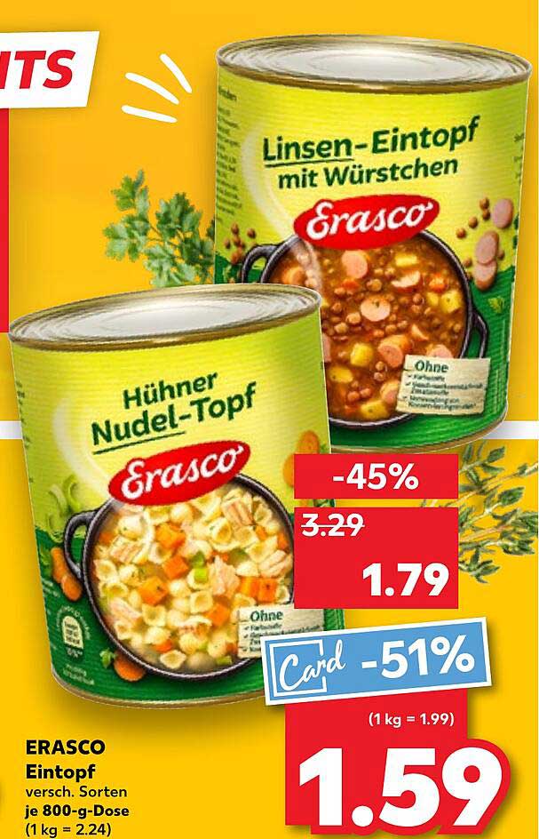 ERASCO Eintopf verschiedener Sorten