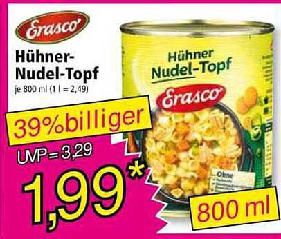 Erasco Hühner-Nudel-Topf 800 ml