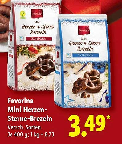 Favorina Mini Herzen-Sterne-Brezeln