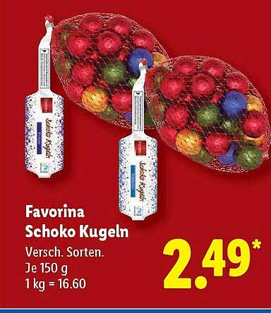 Favorina Schoko Kugeln - Verschiedene Sorten