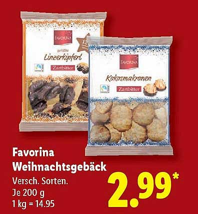 Favorina Weihnachtsgebäck