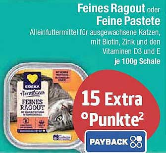 Feines Ragout oder Feine Pastete für Katzen