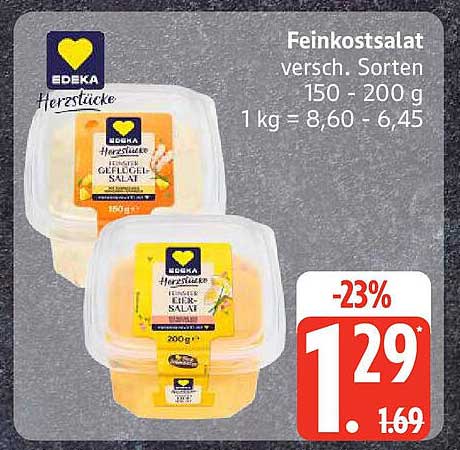 Feinkostsalat verschiedener Sorten 150 - 200 g