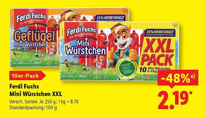 Ferdi Fuchs Mini Würstchen XXL