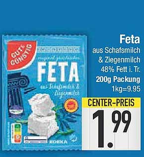Feta aus Schafsmilch & Ziegenmilch - 200g Packung