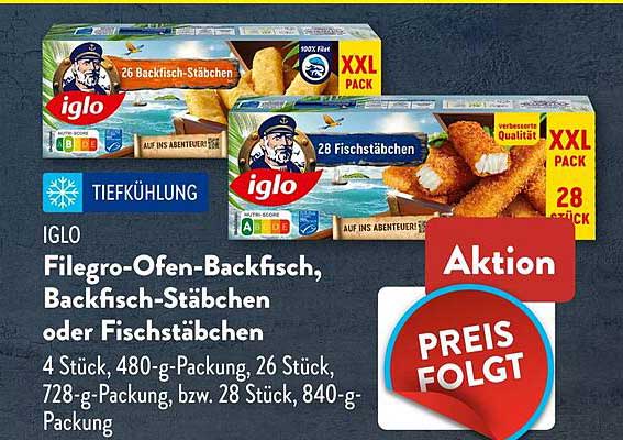 Filegro-Ofen-Backfisch, Backfisch-Stäbchen oder Fischstäbchen