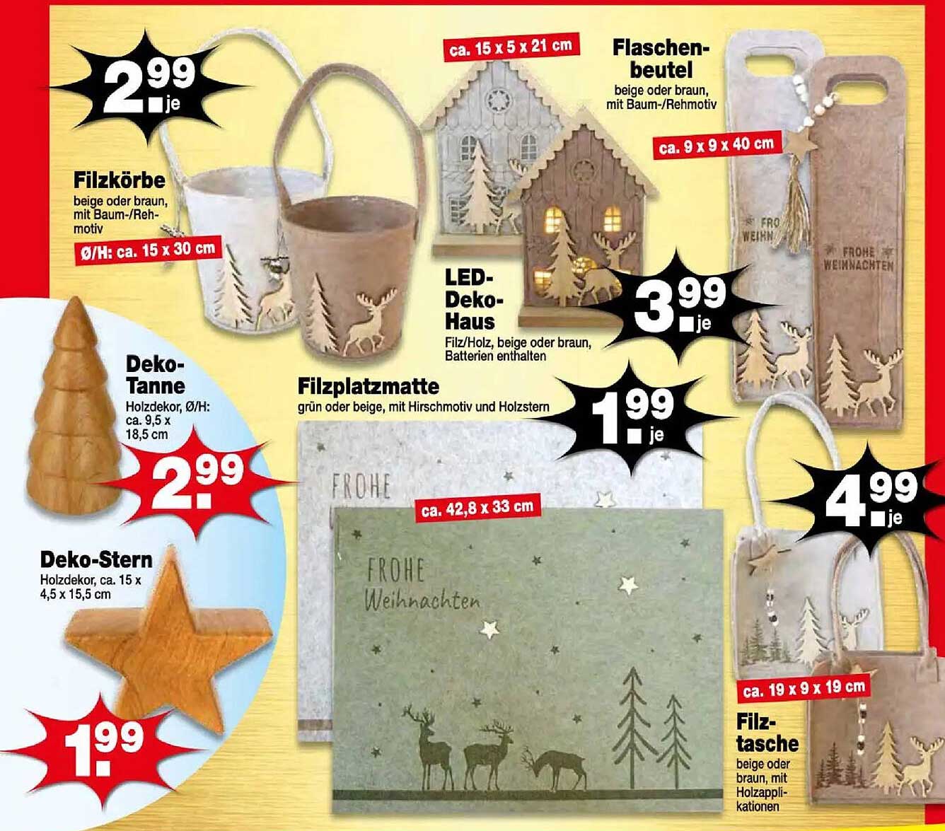 Filzkörbe, Dekoration und mehr im Krümet Sonderposten-Prospekt