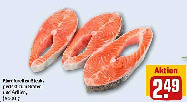 Fjordforellen-Steaks – perfekt zum Braten und Grillen, je 100 g