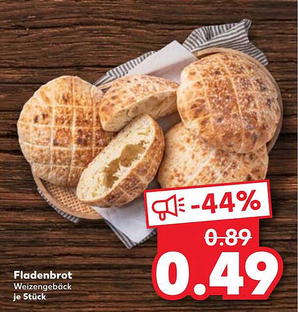 Fladenbrot Weizengebäck je Stück