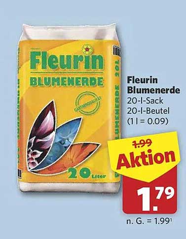 Fleurin Blumenerde 20-Liter-Sack