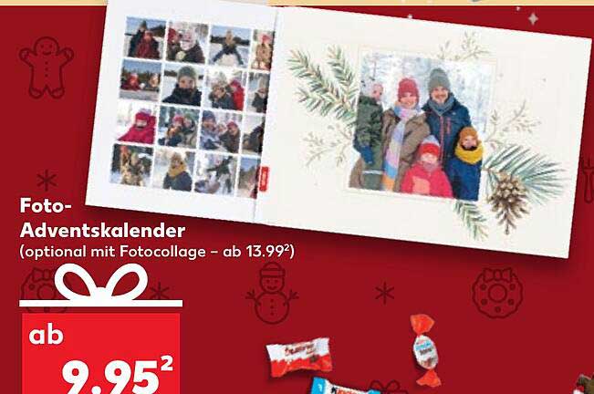 Foto-Adventskalender (optional mit Fotocollage - ab 13,99€)