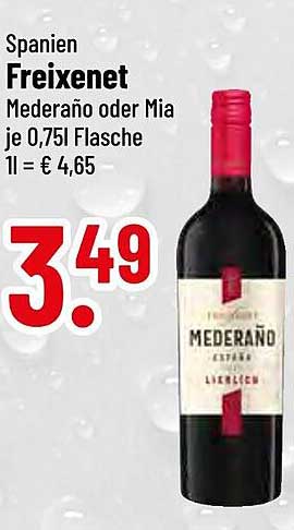 Freixenet Mederano oder Mia 0,75 l Flasche