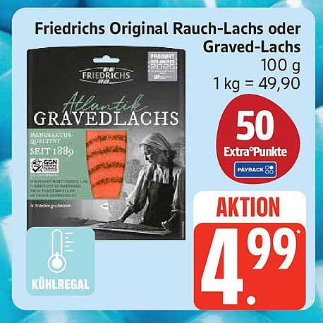 Friedrichs Original Rauch-Lachs oder Graved-Lachs 100 g