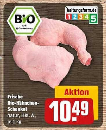 Frische Bio-Hähnchen-Schenkel natur, Hkl. A, je 1 kg
