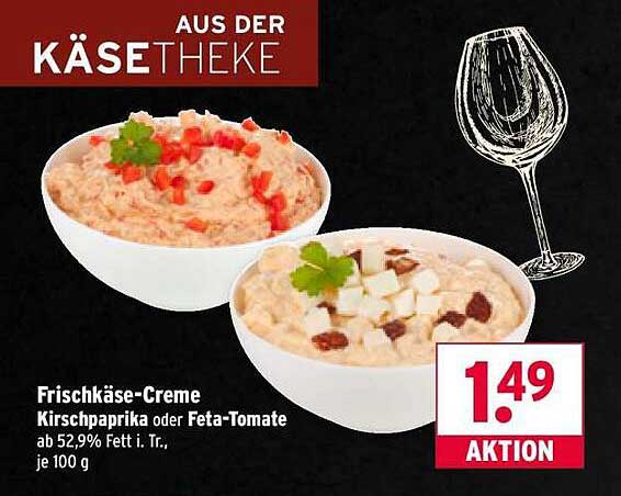 Frischkäse-Creme Kirschpaprika oder Feta-Tomate