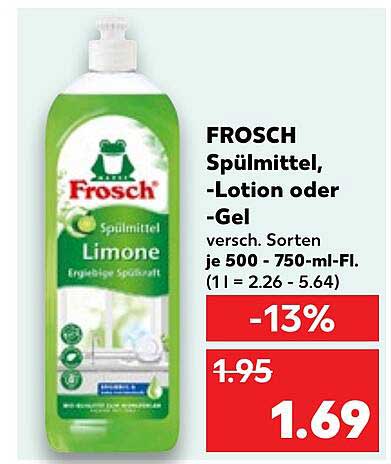 Frosch Spülmittel, -Lotion oder -Gel 500-750 ml