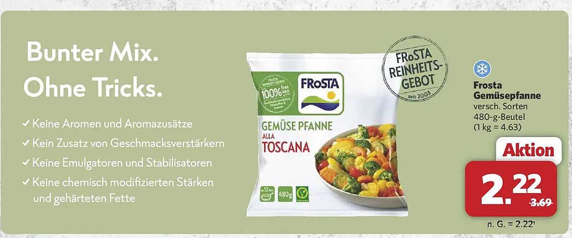 Frosta Gemüsepfanne alla Toscana 480g