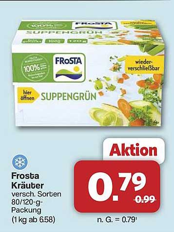 Frosta Kräuter Suppengrün 80/120-g-Packung - Aktion