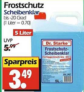 Frostschutz Scheibenklar bis -20 Grad – 5 Liter von Dr. Starke