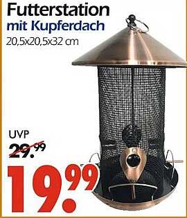 Futterstation mit Kupferdach