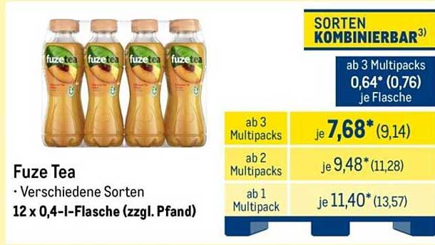 Fuze Tea - 12 x 0,4 l-Flasche (verschiedene Sorten)