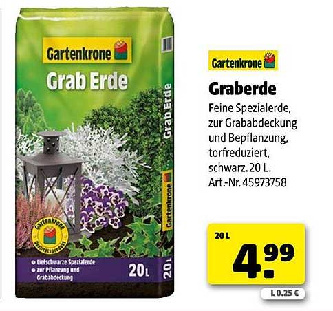 Gartenkrone Graberde 20L - Feine Spezialerde für Ihre Pflanzen