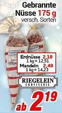 Gebrannte Nüsse 175 g - verschiedene Sorten