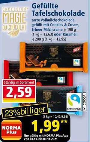 Gefüllte Tafelschokolade