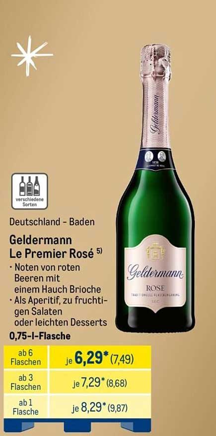 Geldermann Le Premier Rosé – Sorgfältig ausgewählter Sekt