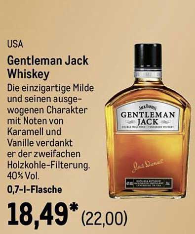 Gentleman Jack Whiskey 0,7 l