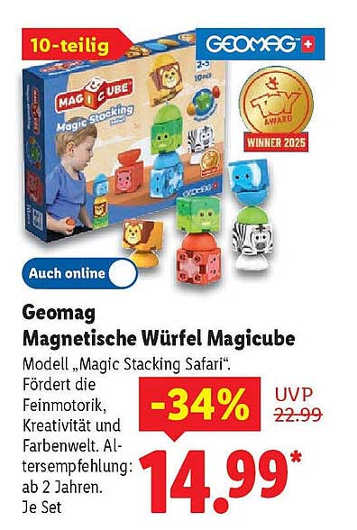 Geomag Magnetische Würfel Magicube – Modell ‚Magic Stacking Safari‘
