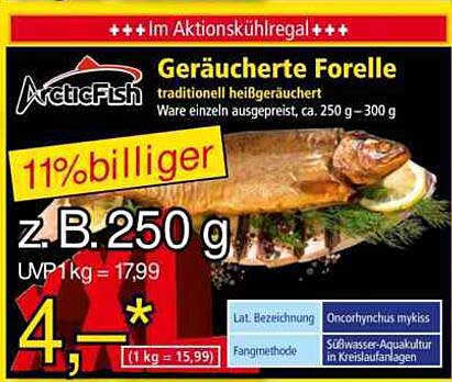 Geräucherte Forelle - traditionell heißgeräuchert
