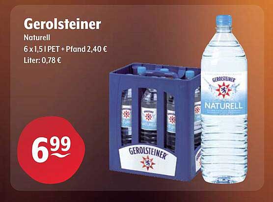 Gerolsteiner Naturell 6 x 1,5 l PET