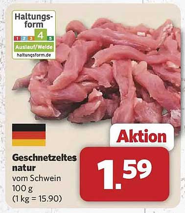 Geschnetzeltes natur vom Schwein