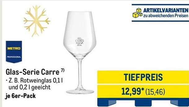 Glas-Serie Carre 7 – Rotweingläser im 6er-Pack