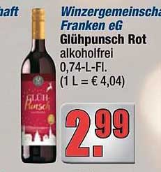 Glühpunsch Rot alkoholfrei 0,74-L-Fl.