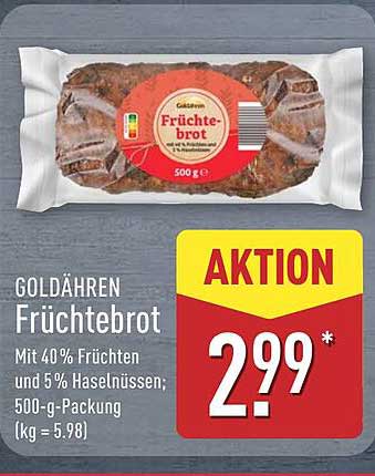 GOLDÄHREN Früchtebrot 500 g