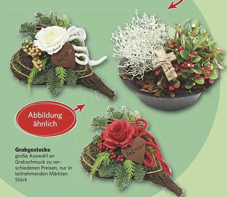 Grabgestecke – große Auswahl an Grab Schmuck zu verschiedenen Preisen