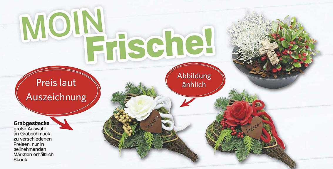 Grabgestecke - große Auswahl an Grabschmuck zu verschiedenen Preisen