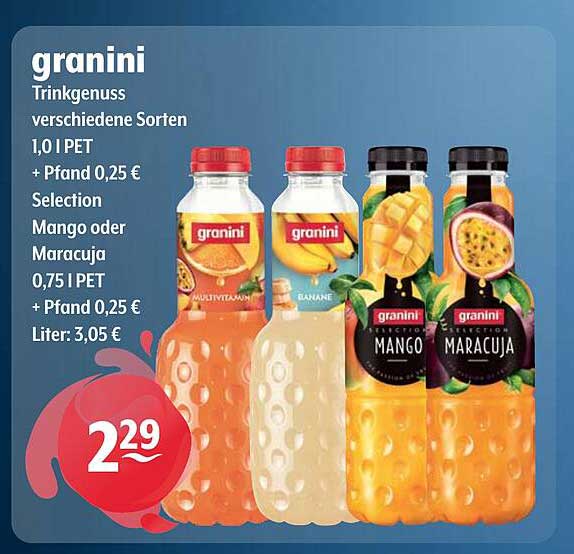 granin Trinkgenuss verschiedene Sorten 1,0 l PET