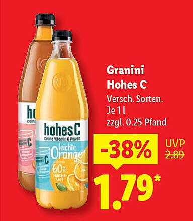 Granini Hohes C - Verschiedene Sorten, je 1 l