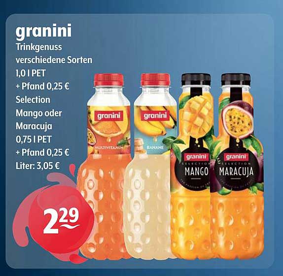 granini Trinkgenuss verschiedene Sorten 1,0 l PET
