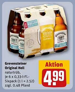 Grevensteiner Original Hell 6 x 0,33 l Sixpack