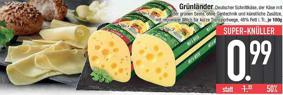 Grünländer Deutscher Schnittkäse
