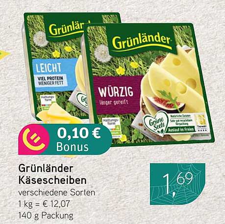 Grünländer Käsescheiben verschiedene Sorten