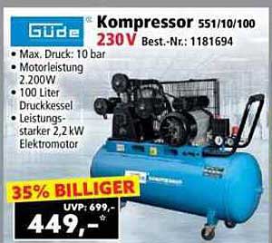 Güde Kompressor 551/10/100 230 V