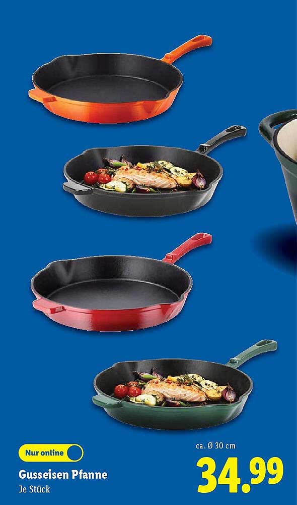 Gusseisen Pfanne je Stück