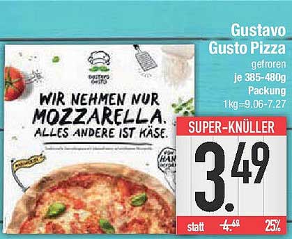 Gustavo Gusto Pizza - gefroren 385-480g
